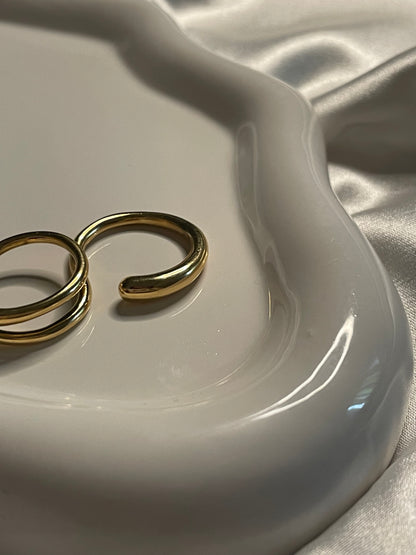 Bague Dorée à Porter sur Deux Doigts