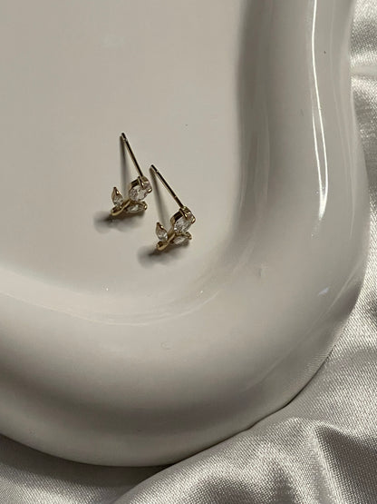 boucles d'oreilles tulipes dorées