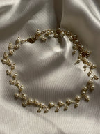 Collier Ras Du Cou Doré Multi Perles V Ajustable Longueur 30 cm Et Rallonge 10 cm