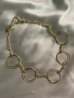 Collier Doré Multi Double Anneaux