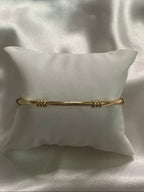 Bracelet Doré Jonc Ouvert Avec Multi Roues