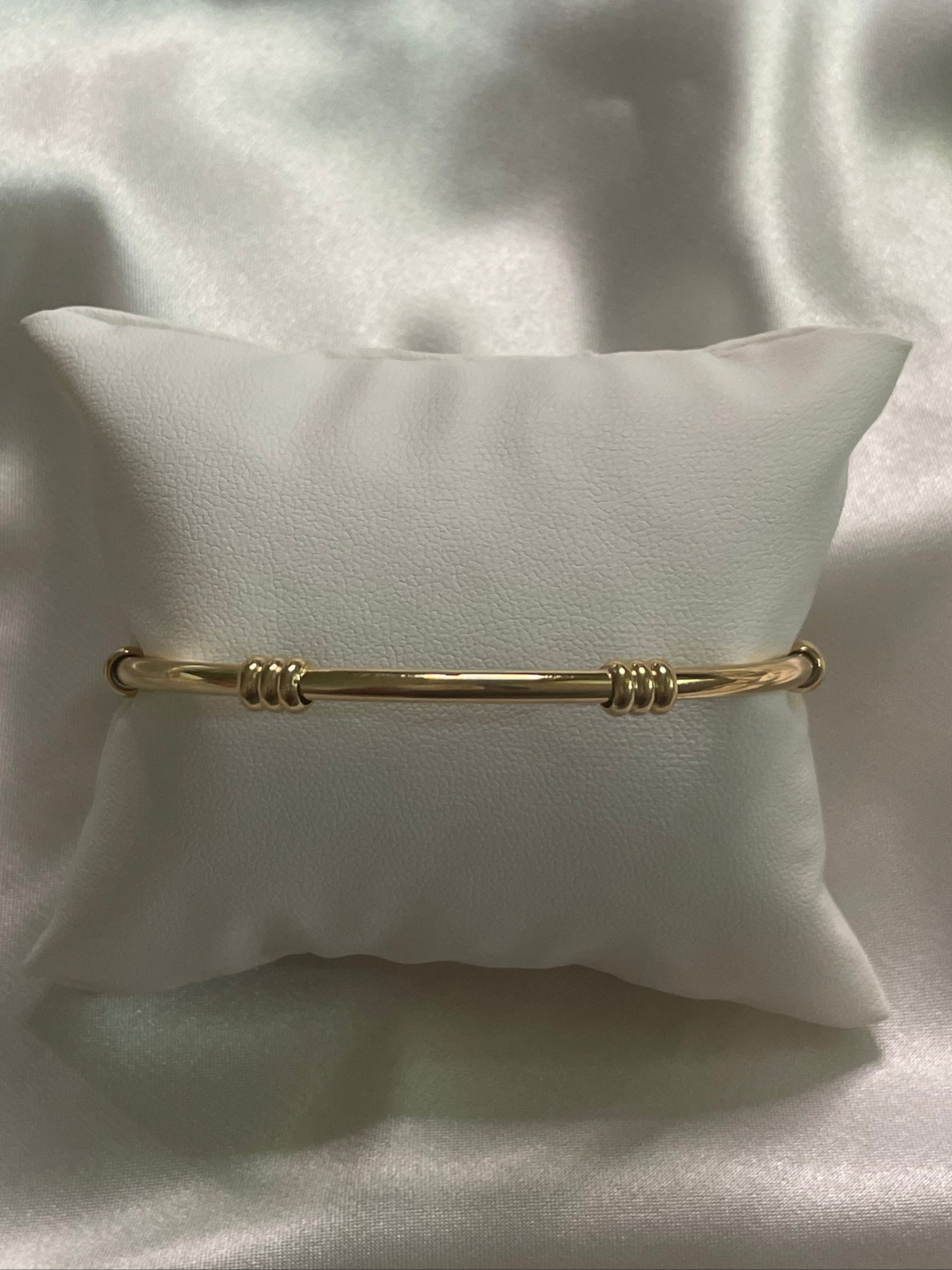 Bracelet Doré Jonc Ouvert Avec Multi Roues