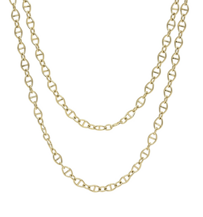 Collier Chiara – Double-rang doré à maille marine